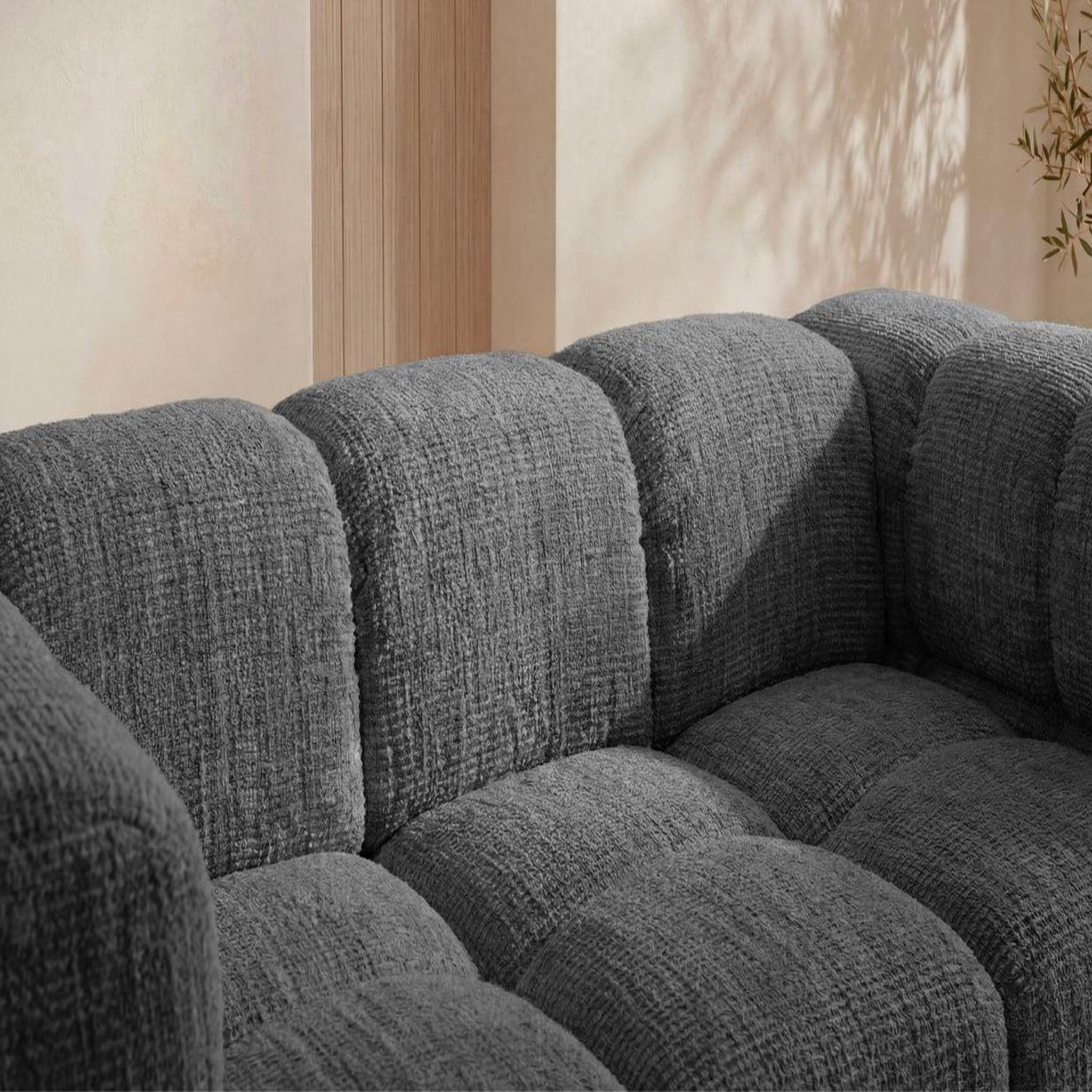 Voir la diapositive 5 : CASANOVA PARIS Gustave - canapé droit tissu chenille 2 places