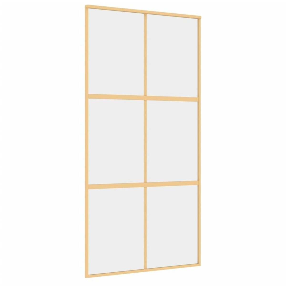 VIDAXL Porte coulissante dore 102,5x205cm verre ESG clair et aluminium