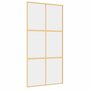 Voir la diapositive 2 : VIDAXL Porte coulissante dore 102,5x205cm verre ESG clair et aluminium
