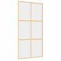 Voir la diapositive 2 : VIDAXL Porte coulissante dore 102,5x205cm verre ESG clair et aluminium