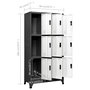 Voir la diapositive 6 : VIDAXL Armoire a casiers Anthracite et blanc 90x45x180 cm Acier