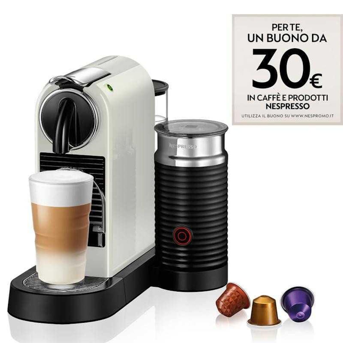 DELONGHI DeLonghi Coffeemachine Nespresso CitiZ EN 267 WAE DelonghiWAE Delonghi WAE white black (EN 267.WAE)