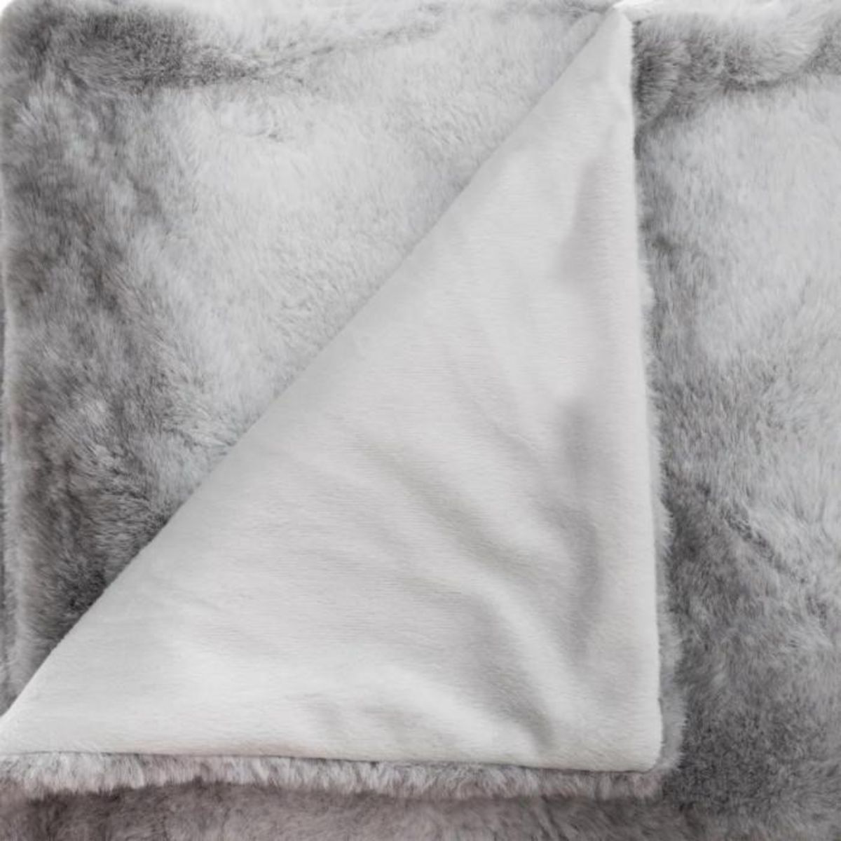 ATMOSPHERA Plaid Imitation Fourrure  Givre d'Hiver  130x180cm Gris