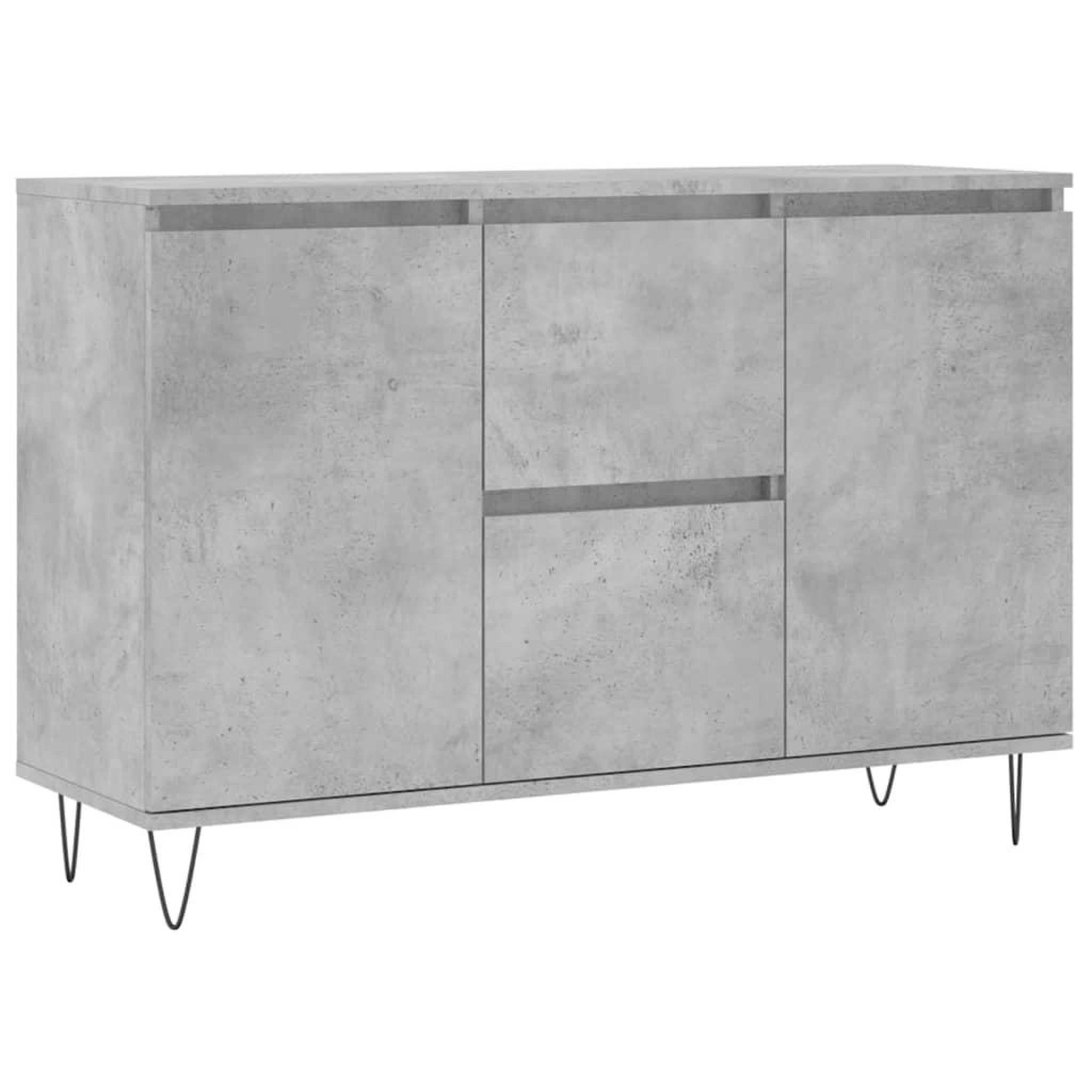 Voir la diapositive 2 : VIDAXL Buffet gris beton 104x35x70 cm bois d'ingenierie