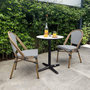 Voir la diapositive 2 : Paris Prix Ensemble Table de Jardin & 2 Chaises  Bistro  60cm Bleu