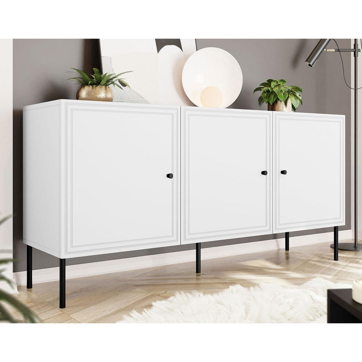 BEST MOBILIER Lavaggi - buffet bas - 3 portes - 150 cm