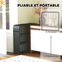 Voir la diapositive 6 : PAWHUT Parc enclos chien modulable pliable 12 panneaux porte verrouillable acier époxy noir