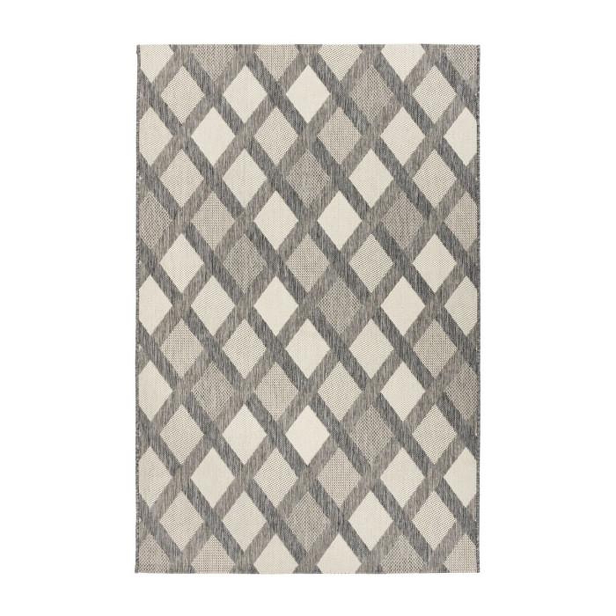 Paris Prix Tapis Tissé Géométrique à Poils Courts  Splash  Crème. Coloris disponibles : Beige