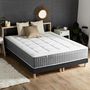 Voir la diapositive 2 : IDLITERIE Ensemble Matelas Ressort 7 zones H.28cm + Sommier Fabriqué en France MAX