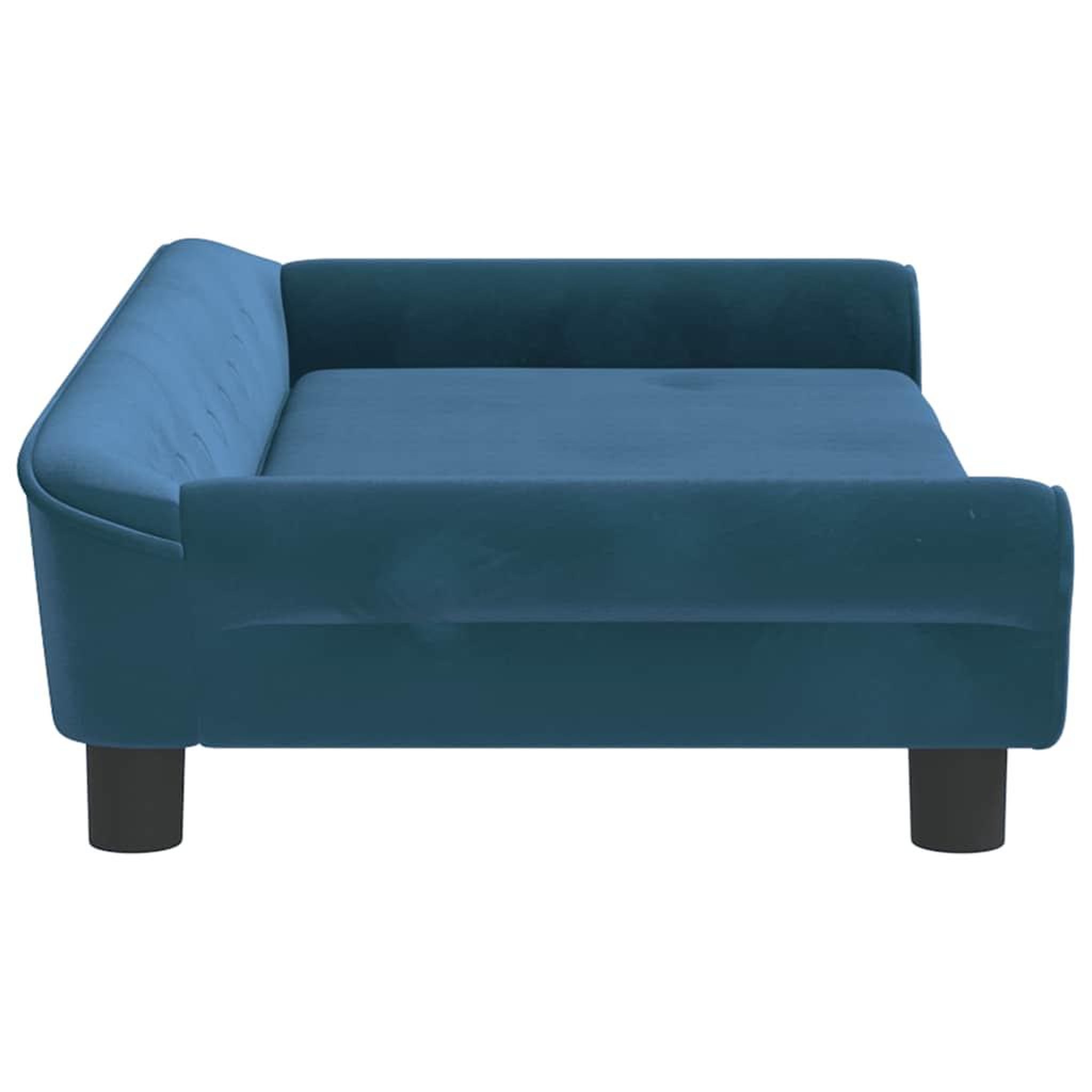 Voir la diapositive 4 : VIDAXL Lit pour chien bleu 100x50x21 cm velours
