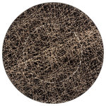 FEERIC LIGHT & CHRISTMAS Lot de 12 assiettes de présentation LIGNES - Noir et or