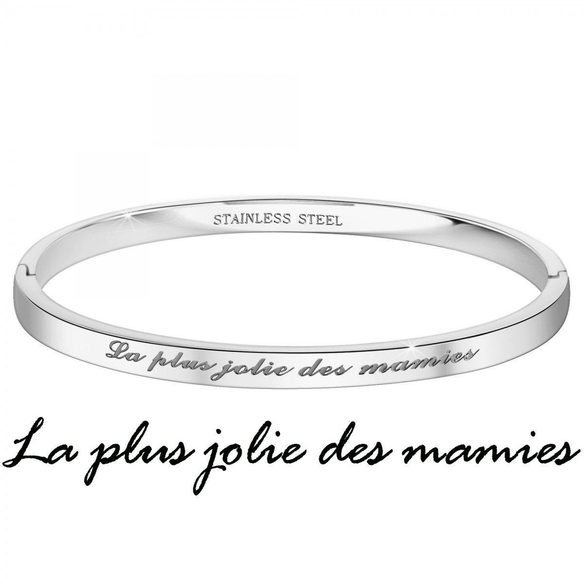 Voir la diapositive 3 : SC CRYSTAL La plus jolie des mamies - Bracelet SC Crystal en Acier Rhodié argenté