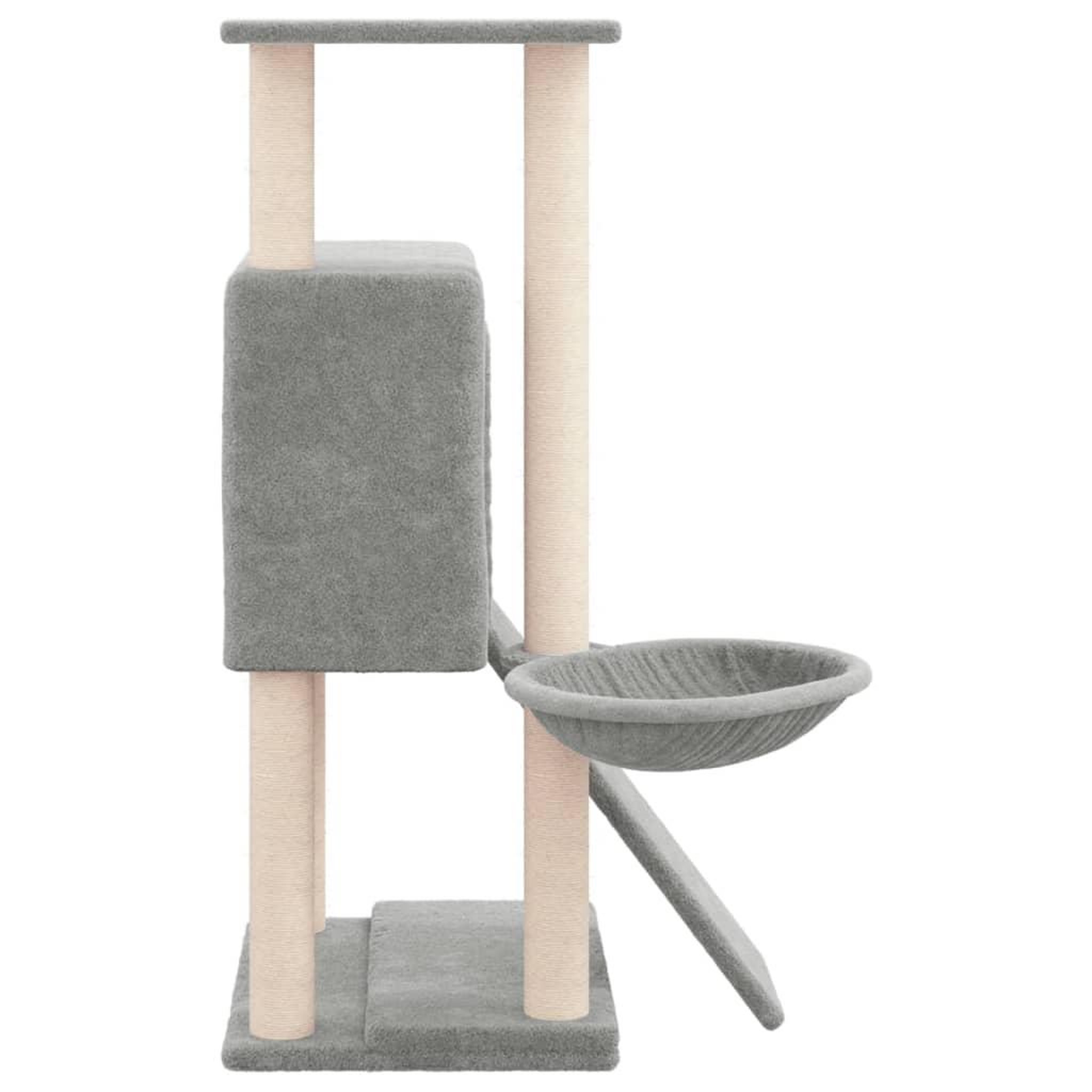 Voir la diapositive 4 : VIDAXL Arbre a chat avec griffoirs en sisal Gris clair 96 cm