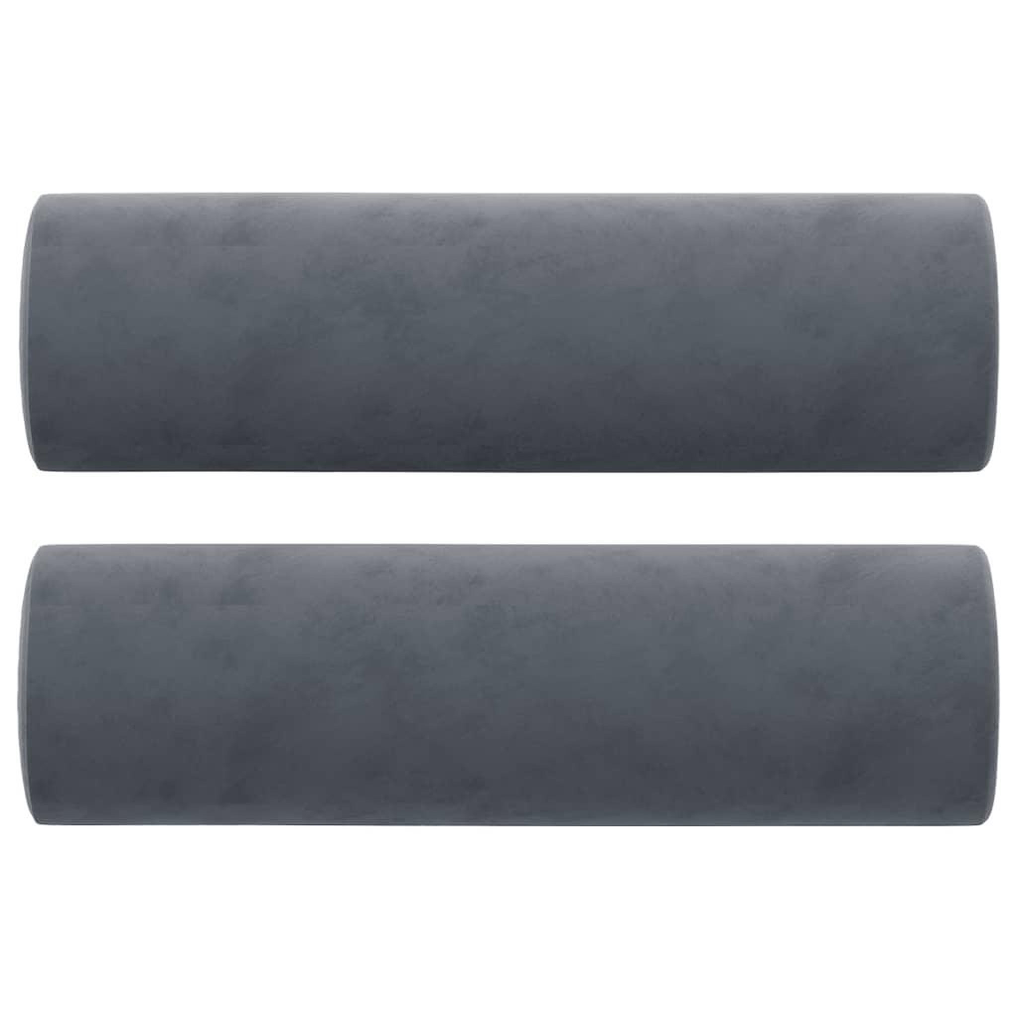 Voir la diapositive 5 : VIDAXL Canape 3 places avec oreillers gris fonce 180 cm velours