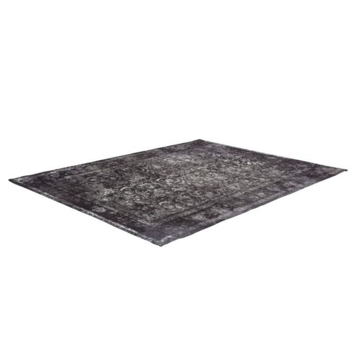 Paris Prix Tapis Antique à Poils Courts  Vintage  Gris