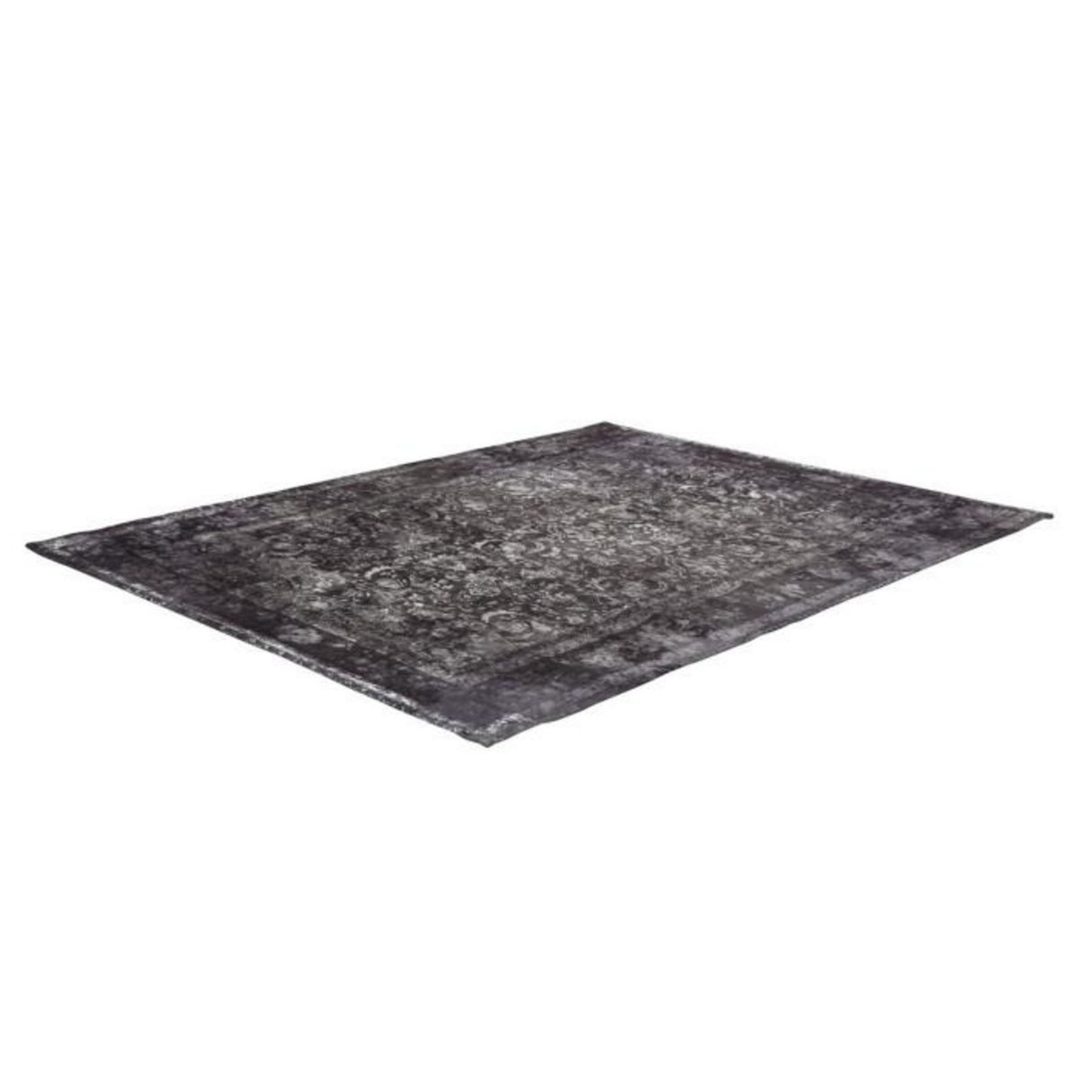 Paris Prix Tapis Antique à Poils Courts  Vintage  Gris
