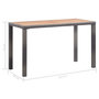 Voir la diapositive 6 : VIDAXL Table de jardin Anthracite et marron 123x60x74 cm Bois d'acacia