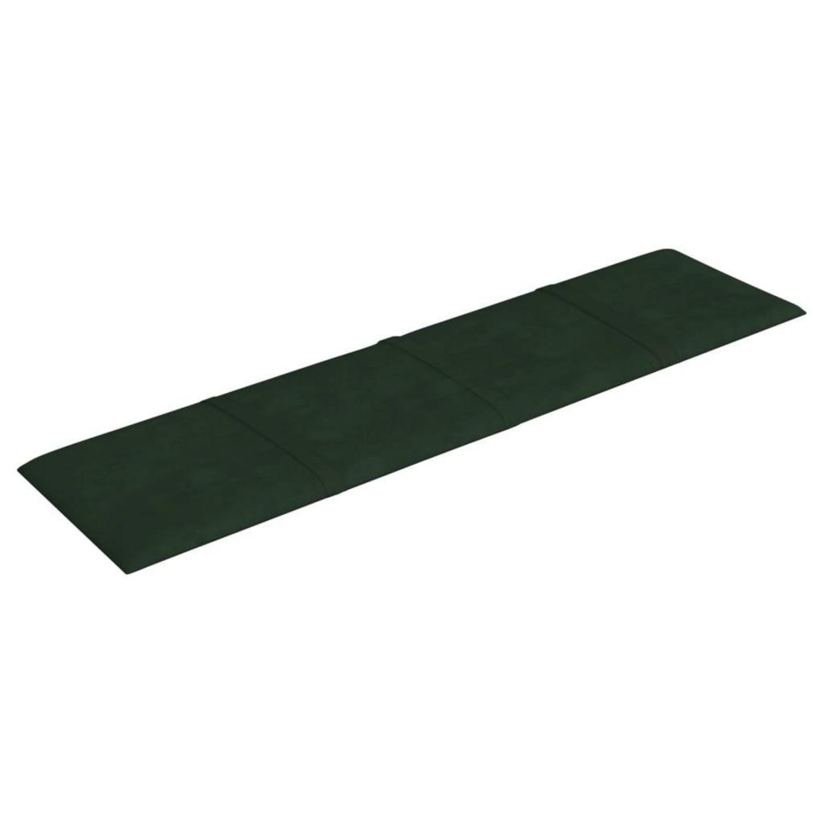 VIDAXL Panneaux muraux 12 pcs Vert fonce 60x15 cm Velours 1,08 m^2