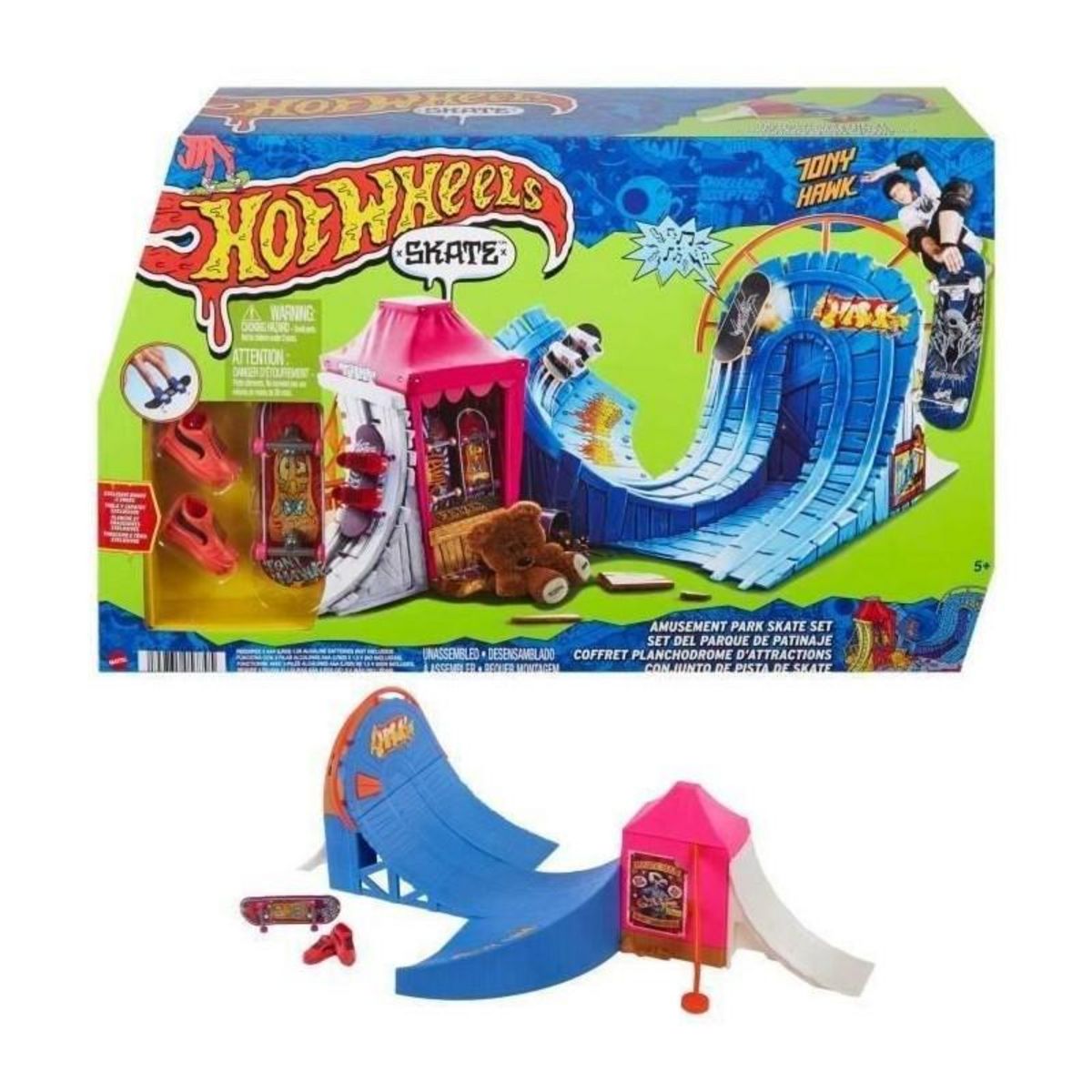 Hot Wheels Ensemble de fingerboard Hot Wheels Coffret Skatepark Attractions