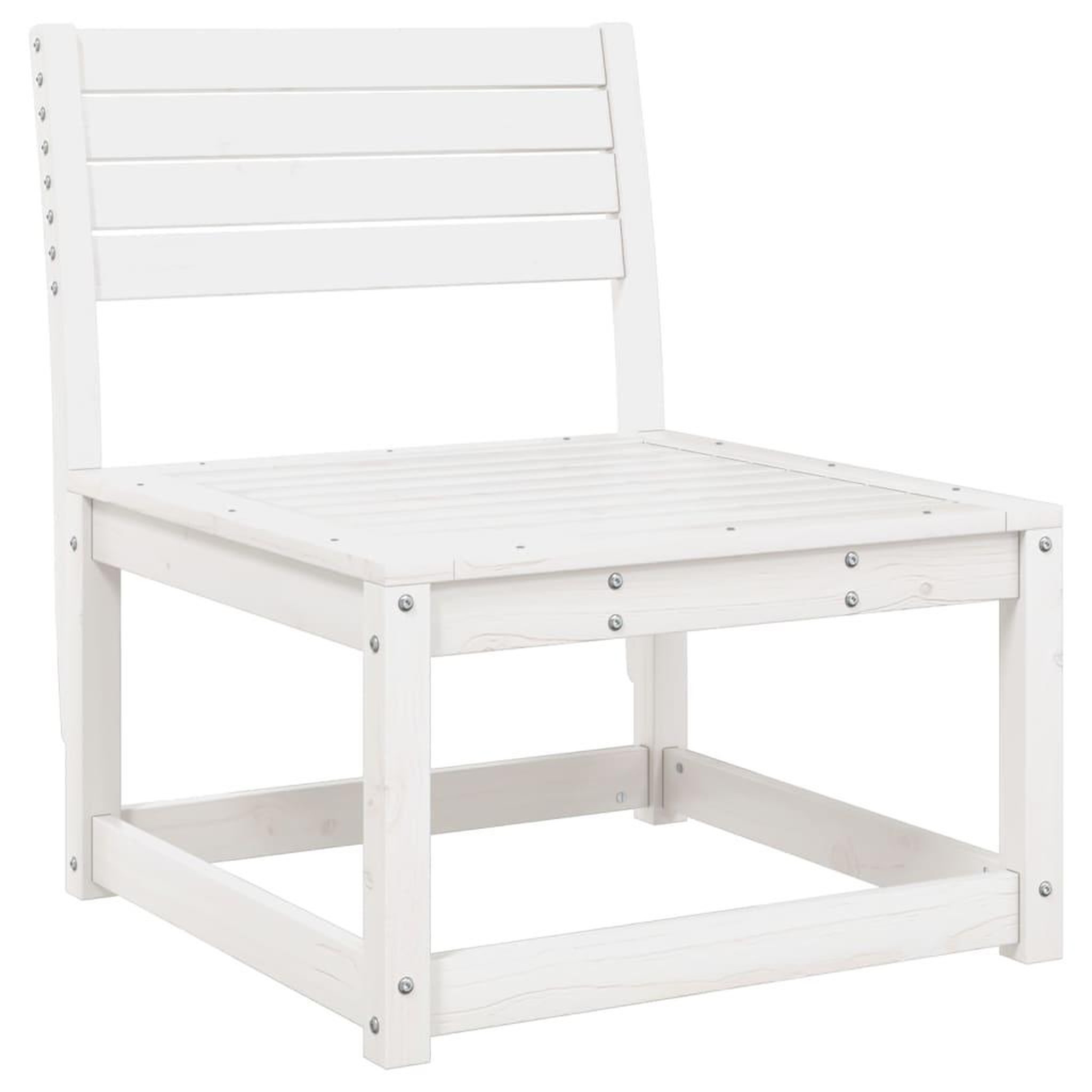 Voir la diapositive 3 : VIDAXL Salon de jardin 6 pcs blanc bois de pin massif