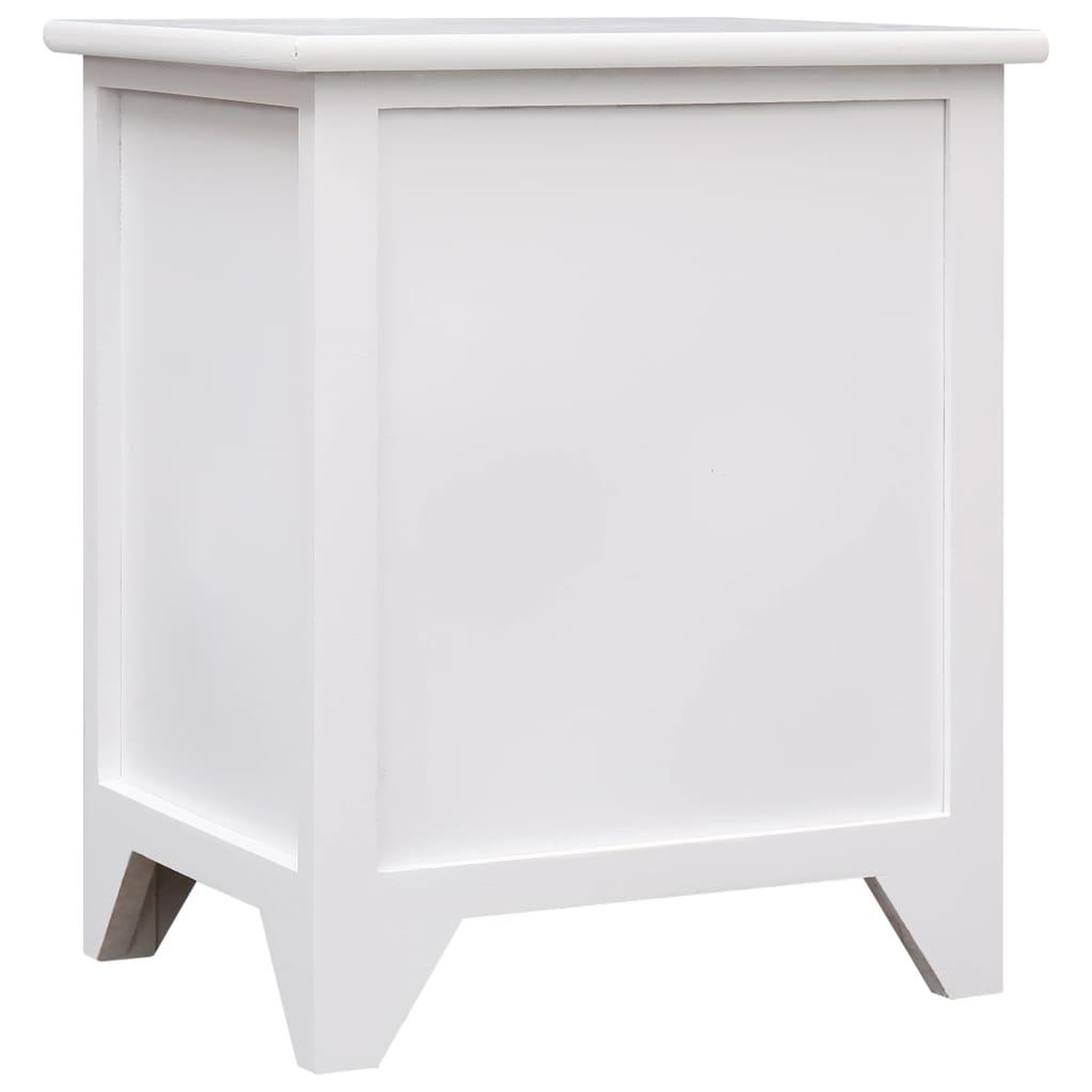 Voir la diapositive 4 : VIDAXL Table de chevet Blanc 38x28x45 cm Bois de Paulownia