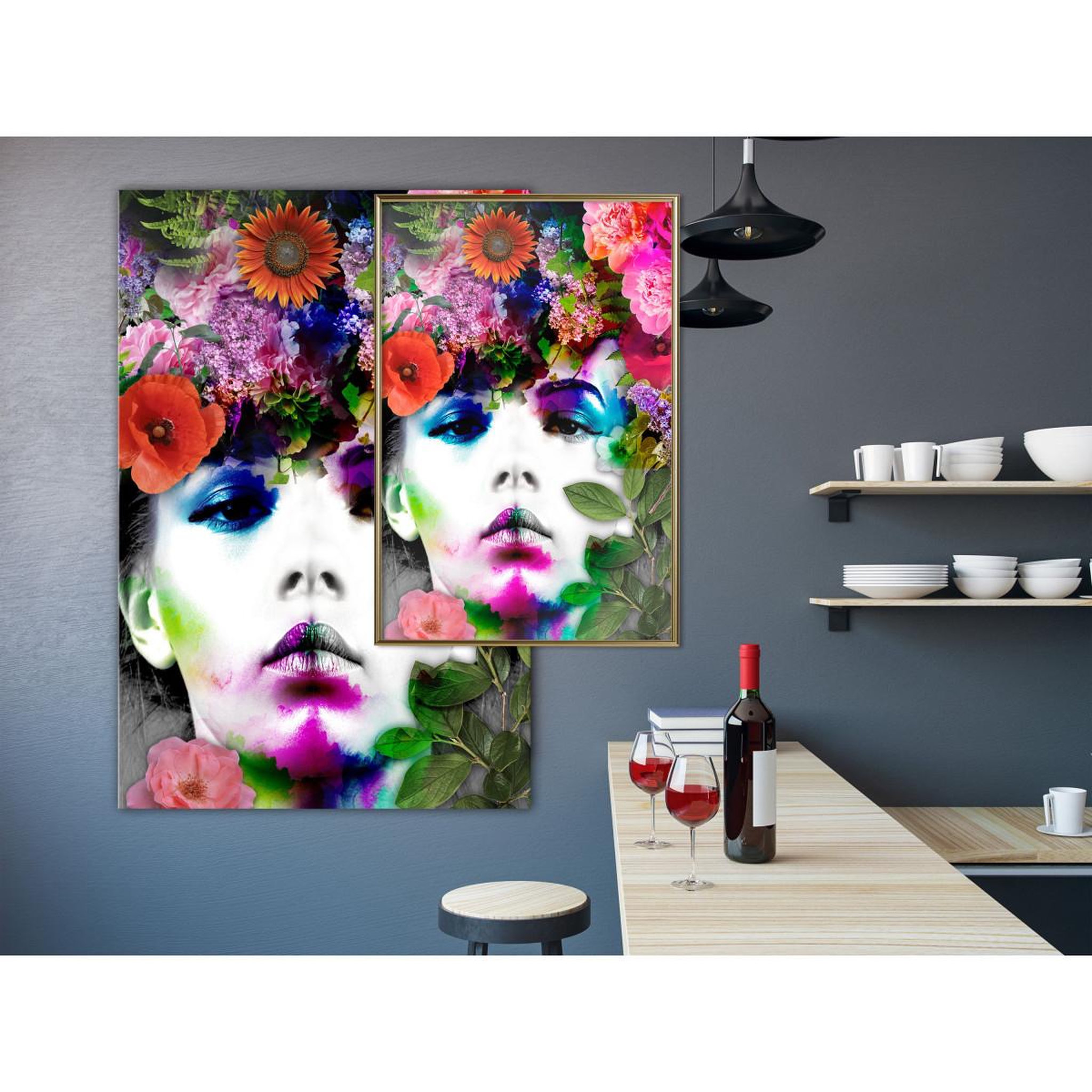 Voir la diapositive 2 : Paris Prix Affiche murale encadrée  flower coronet