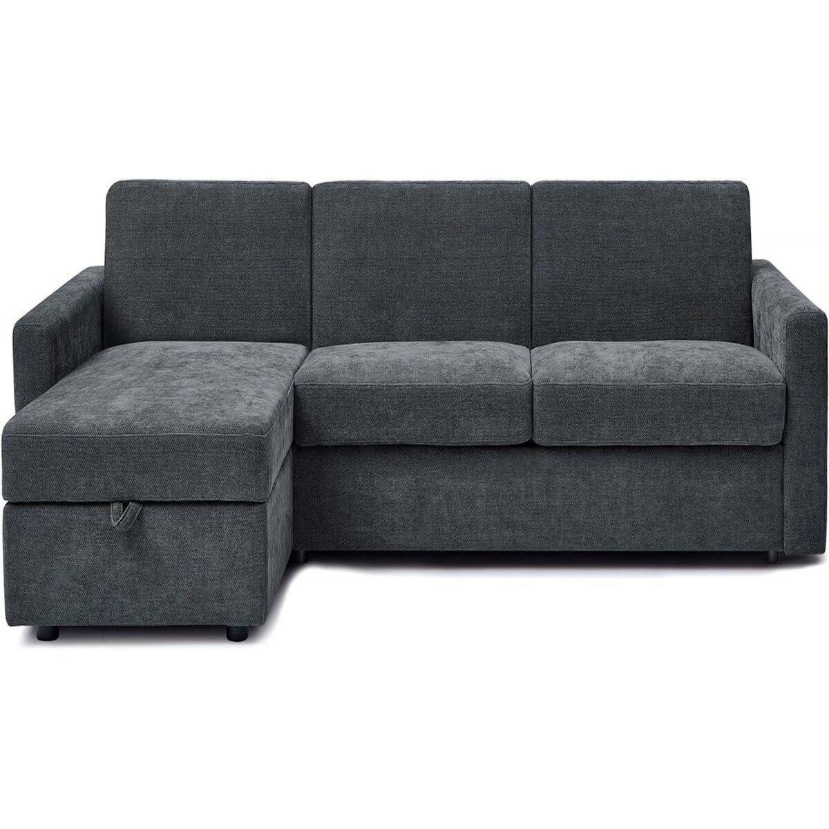 Habitat et Jardin Canapé d'angle réversible et convertible express en tissu  Celia  - 3 places - Gris