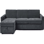 Habitat et Jardin Canapé d'angle réversible et convertible express en tissu  Celia  - 3 places - Gris