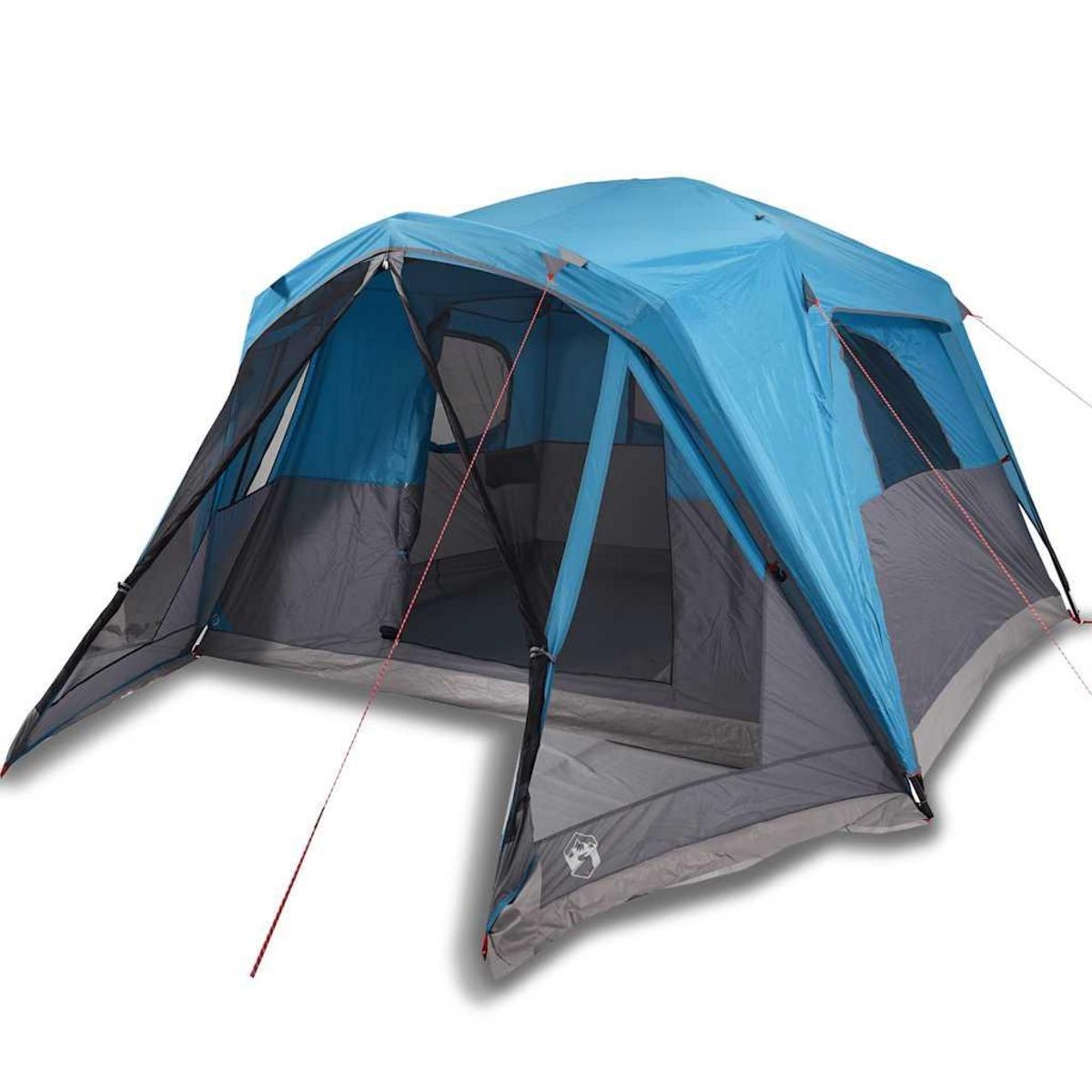 VIDAXL Tente familiale avec porche 6 personnes bleu impermeable