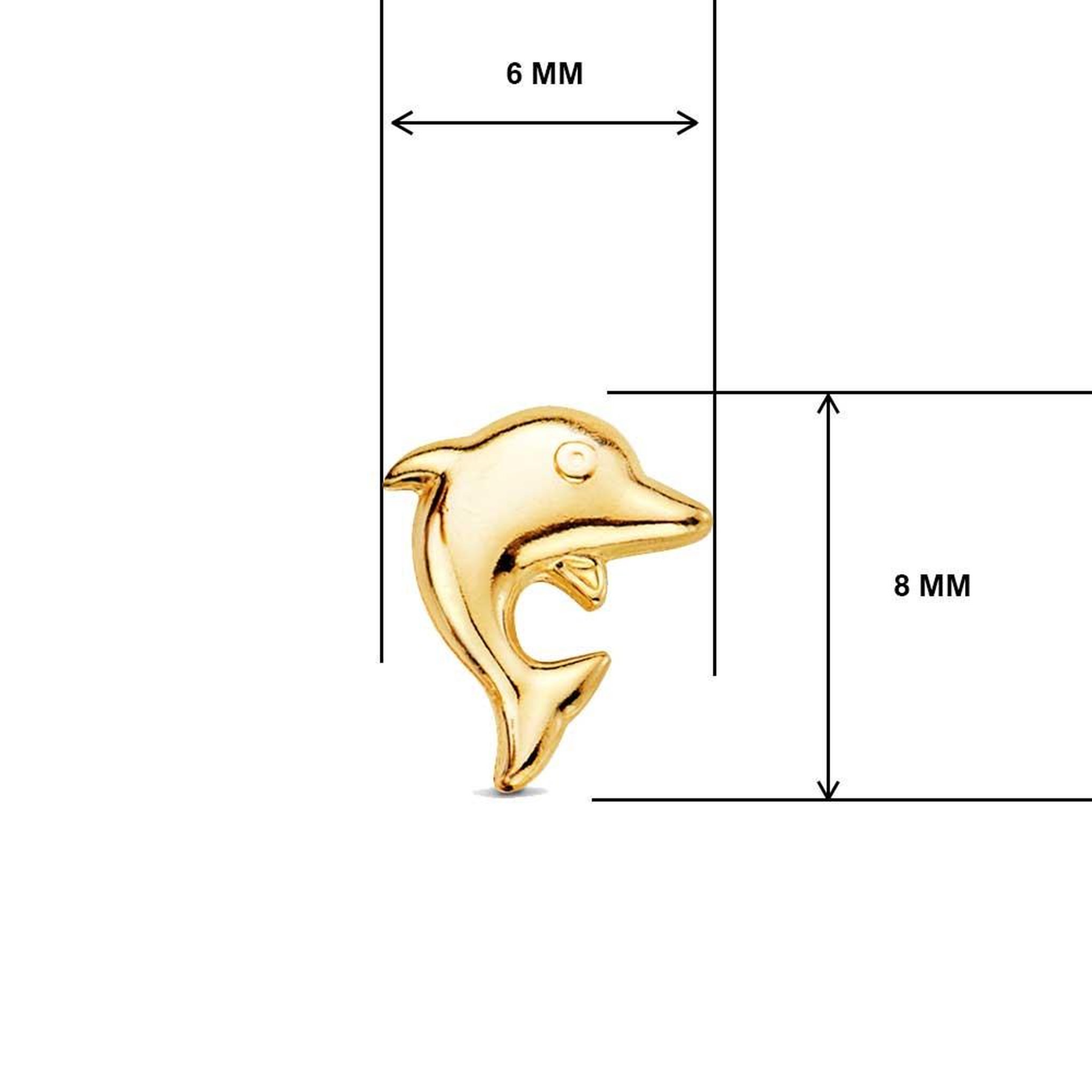 Voir la diapositive 3 : L'ATELIER D'AZUR Boucles d'Oreilles Or 18 Carats 750/000 Jaune - Dauphins