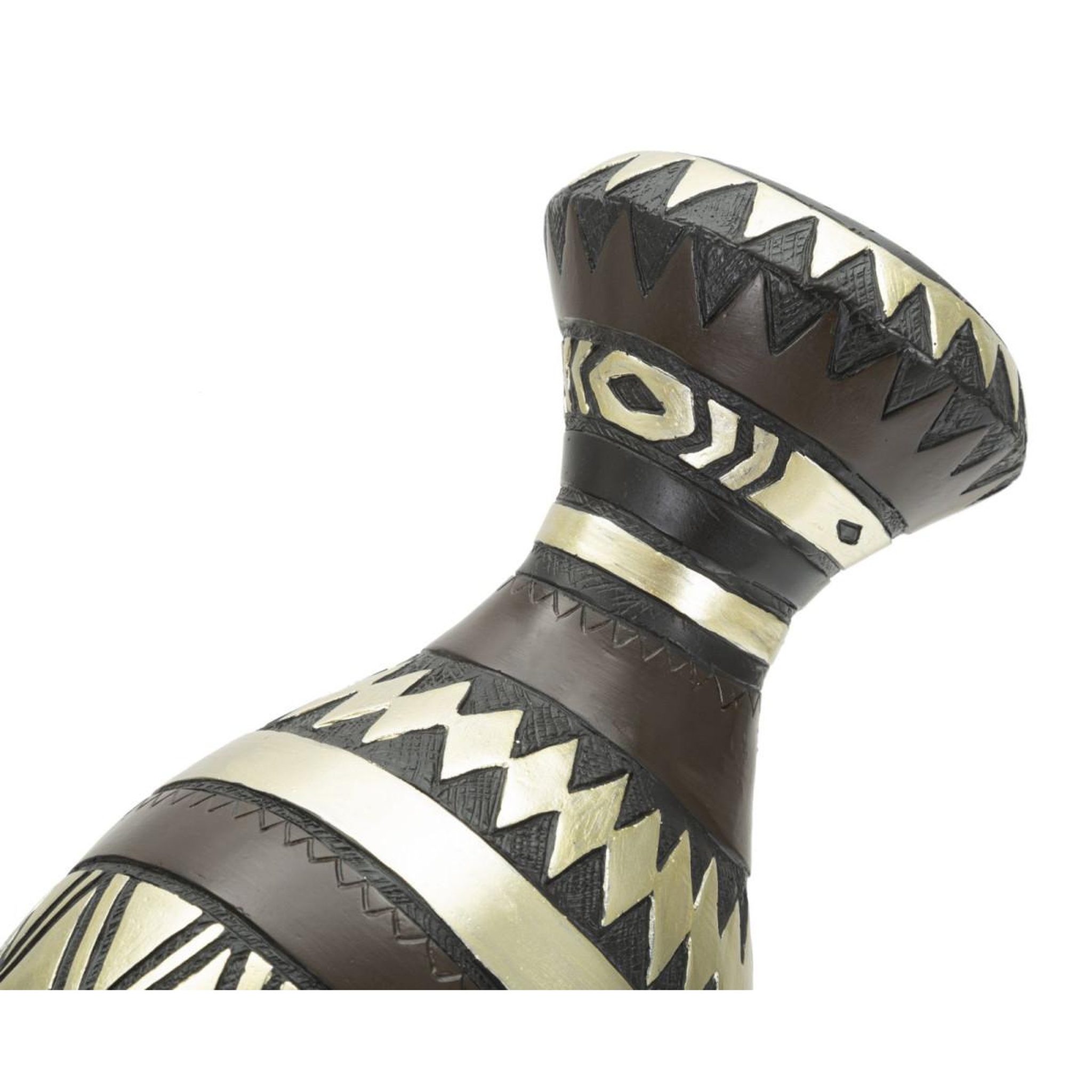 Voir la diapositive 5 : Paris Prix Statuette tête femme tribu  massai  38cm noir