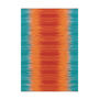 Voir la diapositive 1 : Paris Prix Tapis en Laine Tissé Fait Main  Sunset  Orange & Bleu