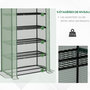 Voir la diapositive 5 : OUTSUNNY Serre de jardin balcon 5 niveaux porte acier PE vert