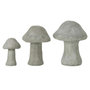 Voir la diapositive 2 : Paris Prix Lot de 3 Champignons Déco  Ciment  19cm Gris