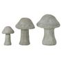 Voir la diapositive 2 : Paris Prix Lot de 3 Champignons Déco  Ciment  19cm Gris