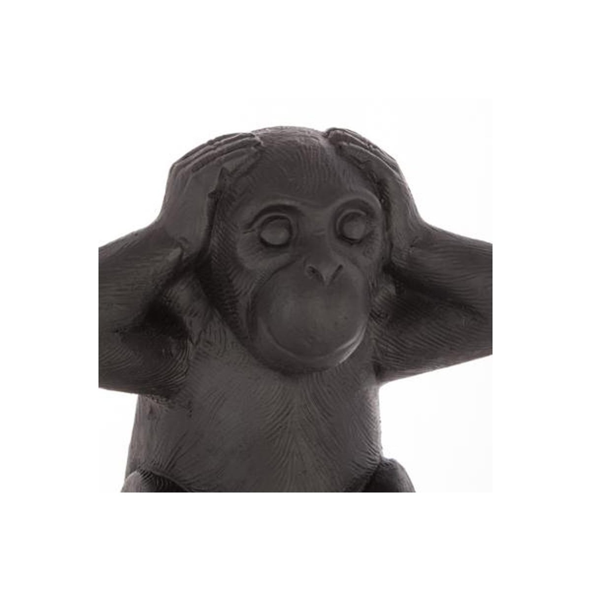 Voir la diapositive 5 : ATMOSPHERA Lot de 3 statues singes  sagesse  24cm noir