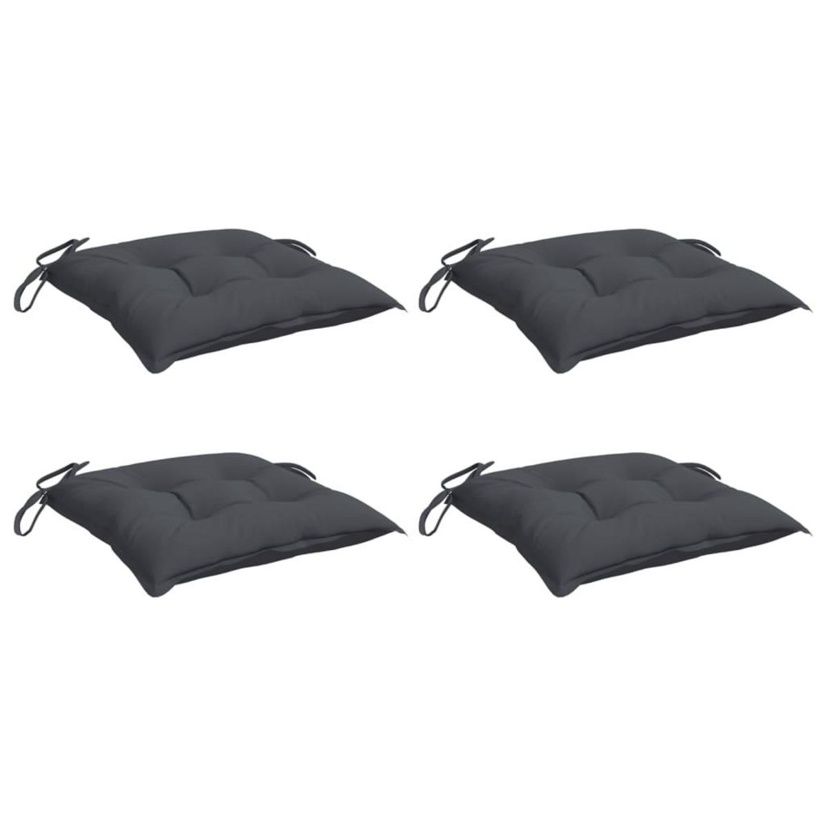 VIDAXL Coussins de chaise lot de 4 anthracite 50x50x7 cm tissu oxford