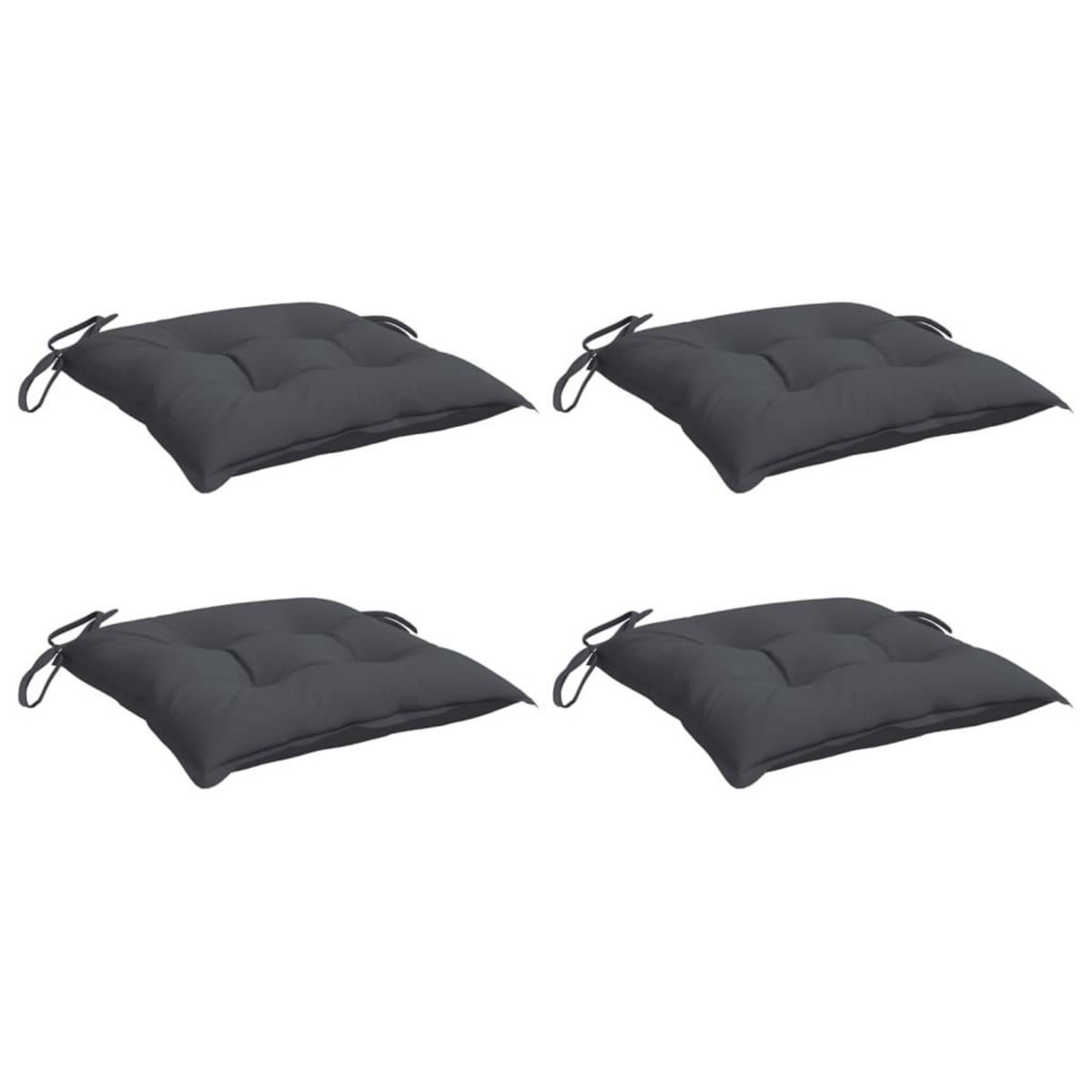 VIDAXL Coussins de chaise lot de 4 anthracite 50x50x7 cm tissu oxford