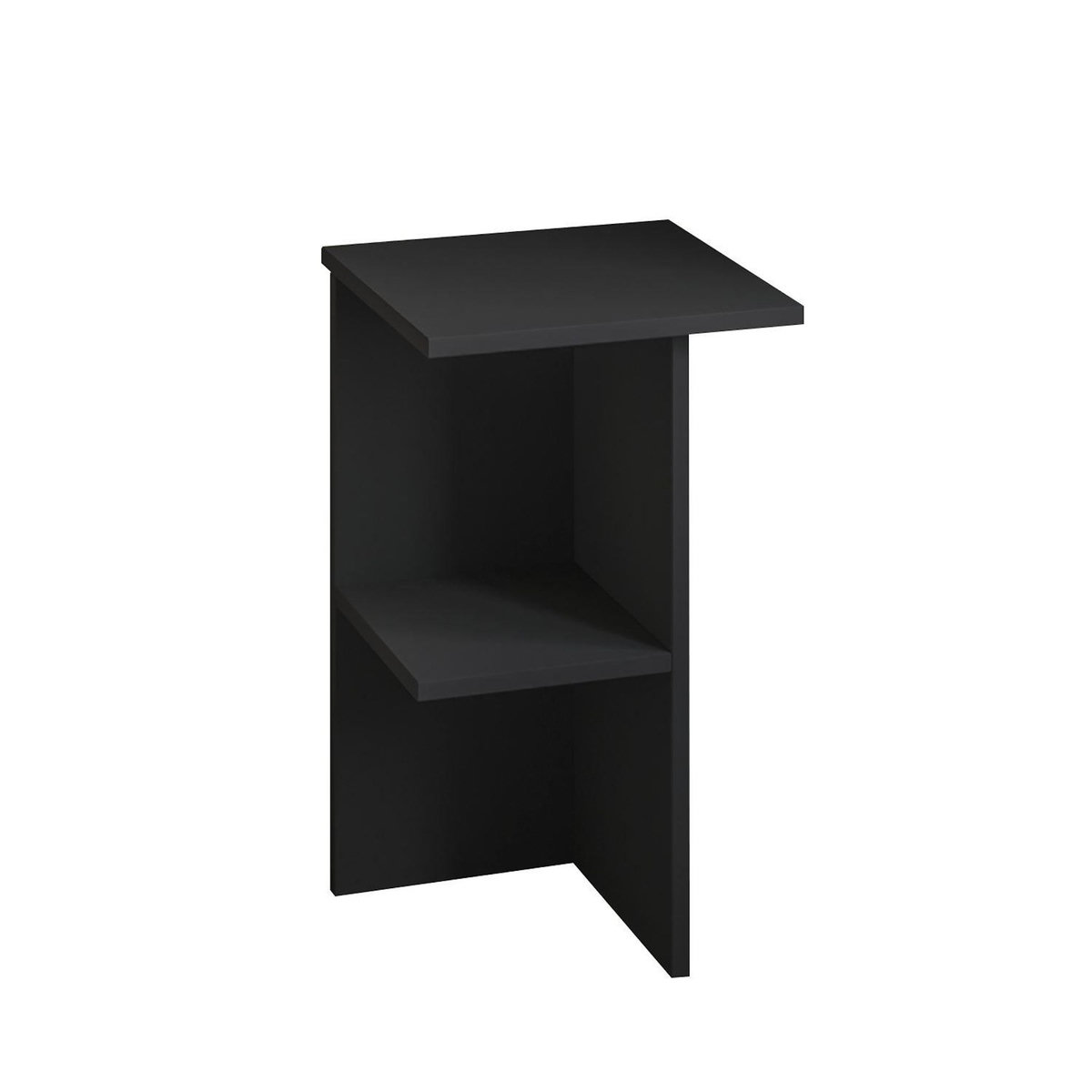 Habitat et Jardin Table de chevet en bois  Leray  - 36 x 36 x 60 cm - Gris anthracite