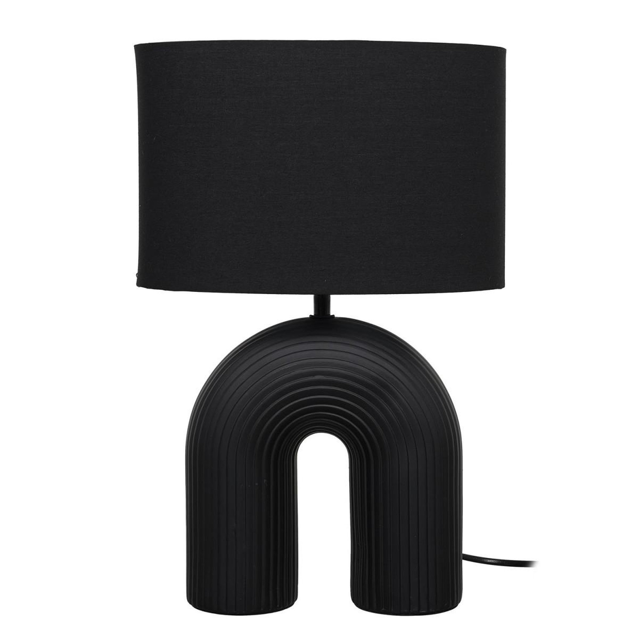 The Home Deco Factory Lampe à poser en céramique  archi  42cm noir