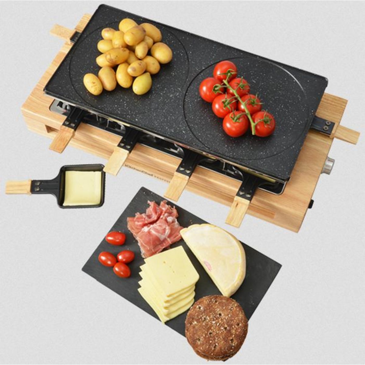Kitchen chef Appareil à raclette 8 personnes 1500w - kcwood8maxi