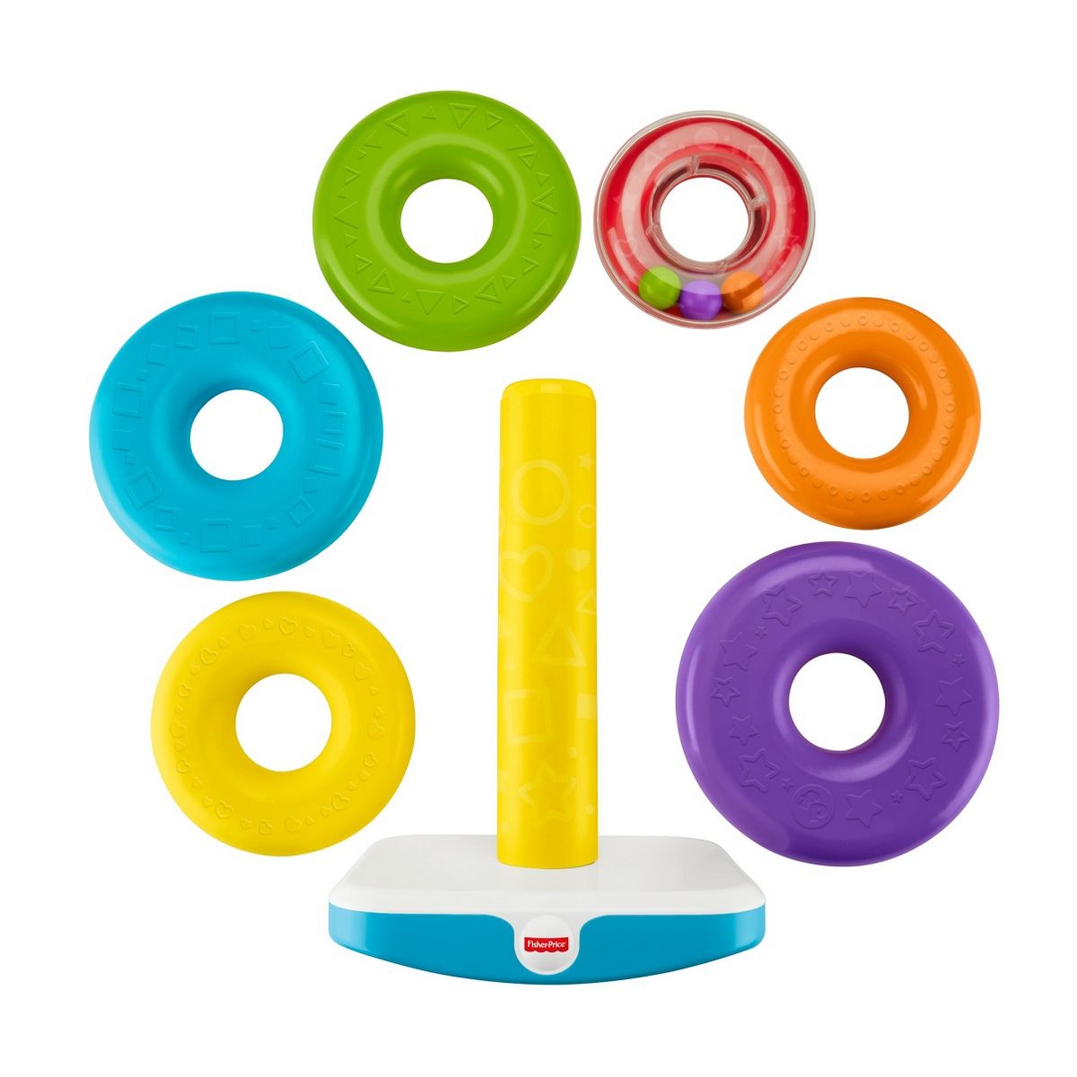 MATTEL Fisher-Price - Pyramide Arc-en-ciel géante - Jouet d'éveil 