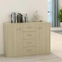 Voir la diapositive 1 : VIDAXL Buffet Chêne sonoma 88x30x65 cm Bois d ingénierie