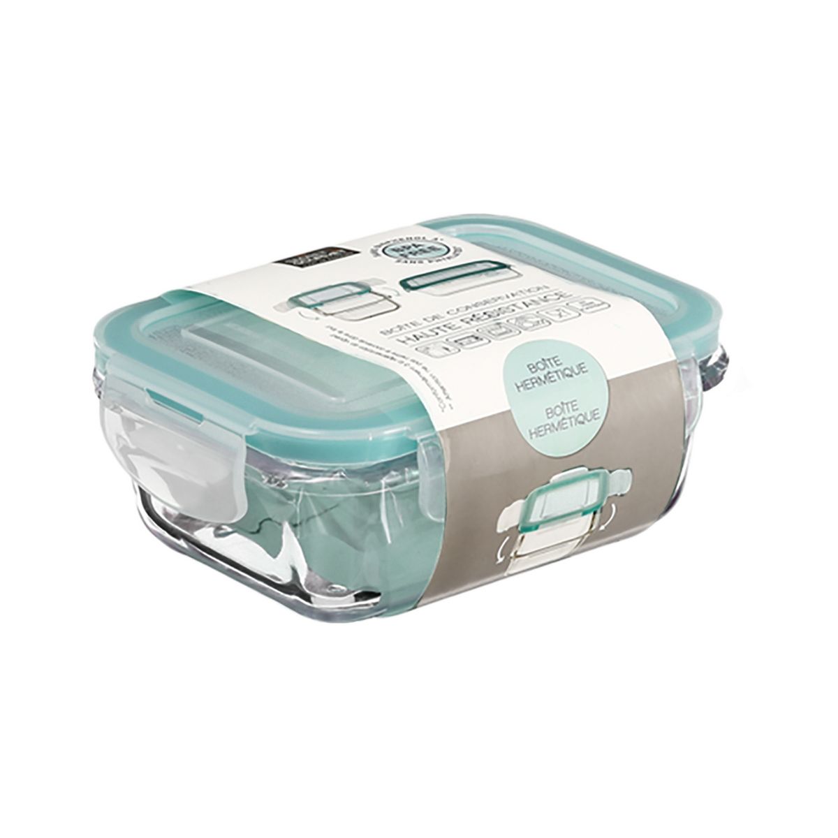 Boite verre rectangulaire CLIPEAT 800 ml