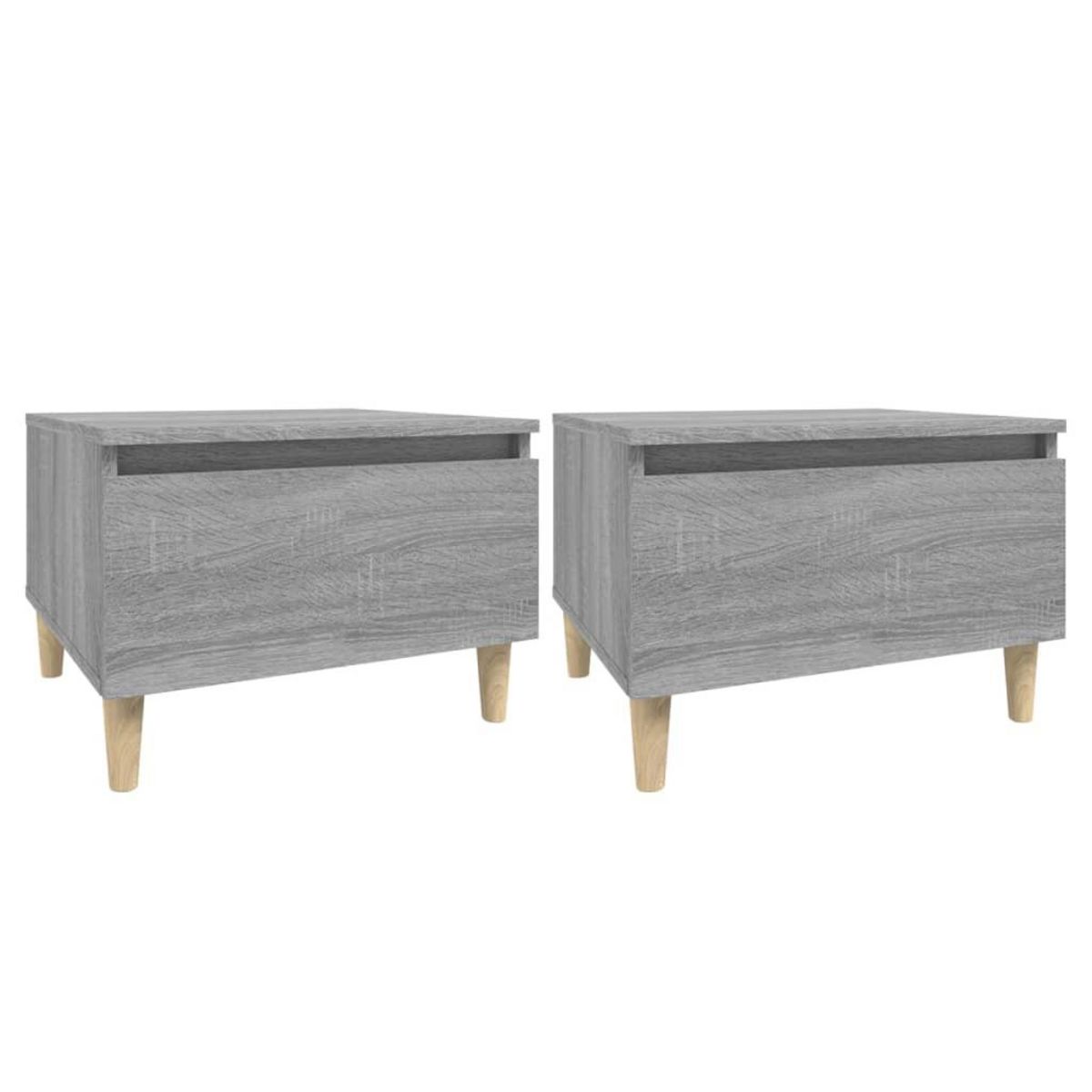 VIDAXL Tables d'appoint 2 pcs Sonoma gris 50x46x35 cm Bois ingenierie