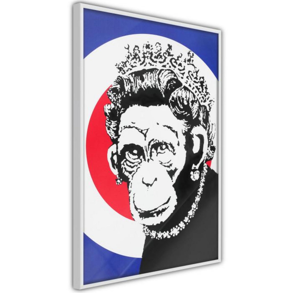 Paris Prix Affiche Murale Encadrée  Banksy Monkey Queen