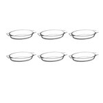 FIVE Lot de 6 Mini Plats en Verre  Ovale  20cm Transparent