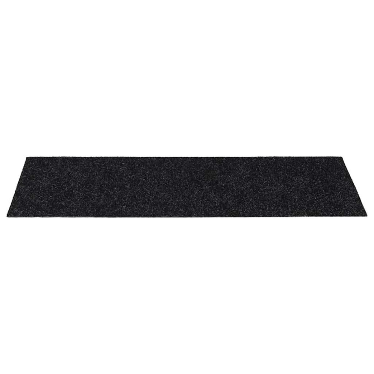 VIDAXL Tapis d'escalier auto-adhesifs 30 pcs noir 60x25 cm