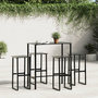 Voir la diapositive 3 : VIDAXL Tabourets de bar lot de 4 noir acier enduit de poudre