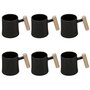  Lot de 6 Mugs Design  Tribecart  37cl Noir